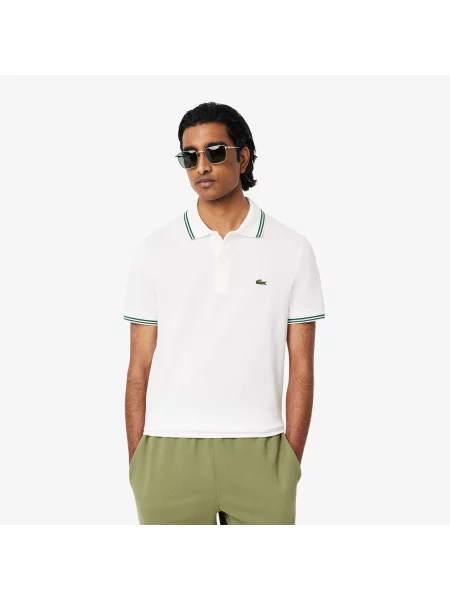 Поло Lacoste белое