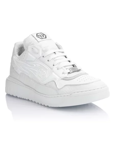Sneakersy Philipp Plein skórzane białe