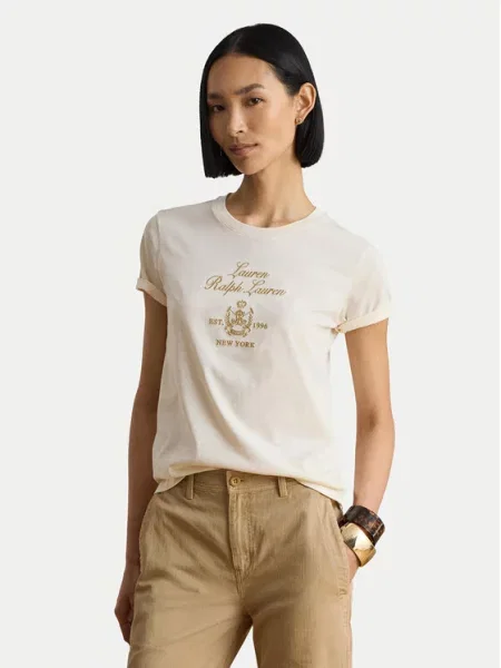 LAUREN RALPH LAUREN T-Shirt Kremowy