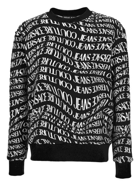 Hanorac Versace Jeans Couture cu imagine negru