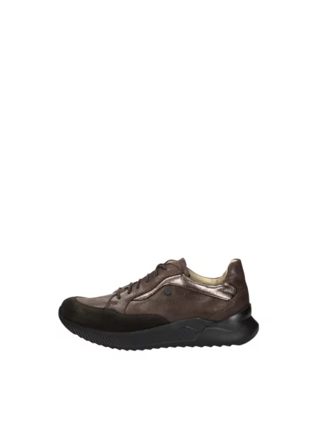 Sneakersy Wolky sznurowane skórzane brązowe