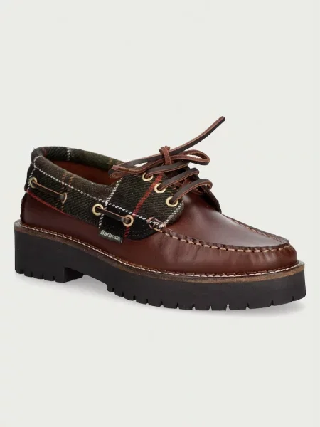 Barbour mocasini pentru femei din piele Darras maro