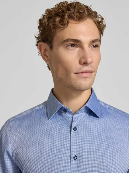 Body Koszula biznesowa o kroju slim fit z mieszanki bawełny Olymp Level 5 granatowa