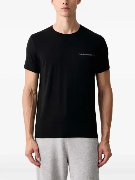 Πουκάμισο Emporio Armani με σχέδιο με στρογγυλή λαιμόκοψη πράσινο