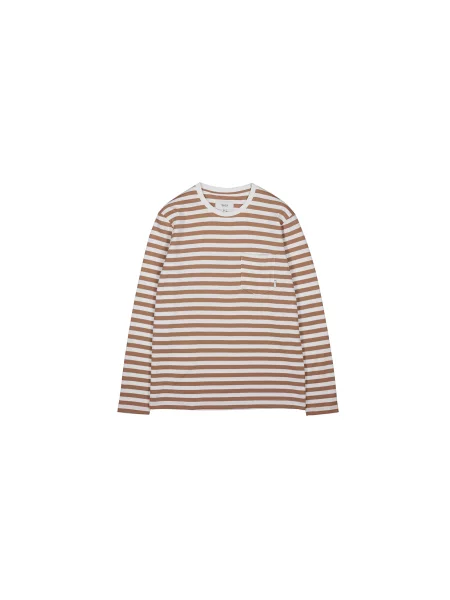 Makia Verkstad Long Sleeve W Kobiety Koszulki Makia Jasnobrązowy Size: S biała