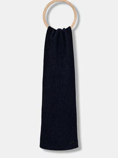 Шапка та шарф з домішкою вовни BOSS чорний