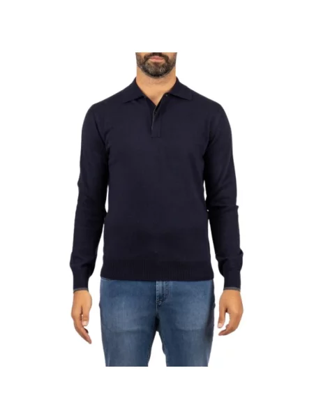 Koszulka polo Alpha Industries wełniana niebieska