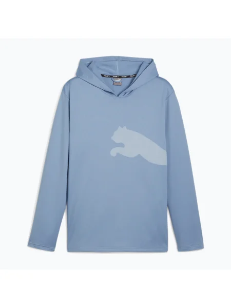 Мъжки тренировъчен суитшърт PUMA Train All Day Big Cat Hoodie zen blue синьо