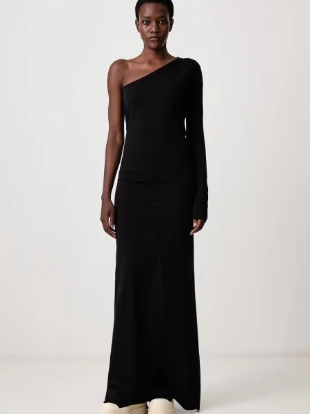 Rick Owens DRKSHDW Ziggy rochie asimetrică simplă din