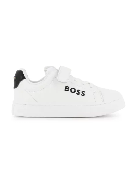 Detské kožené tenisky BOSS biela