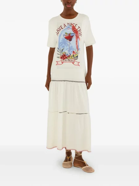 Rochie Farm Rio cu imagine alb