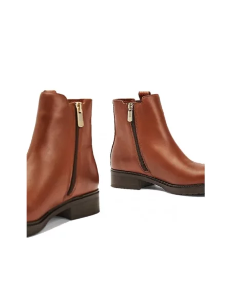 Botki Tommy Hilfiger skórzane brązowe