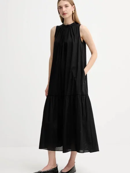 Weekend Max Mara sukienka YANG maxi rozkloszowana czarny