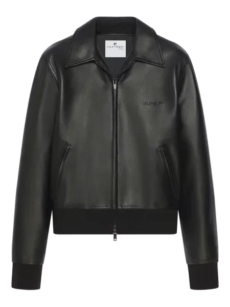 Geanta de piele Courreges negru