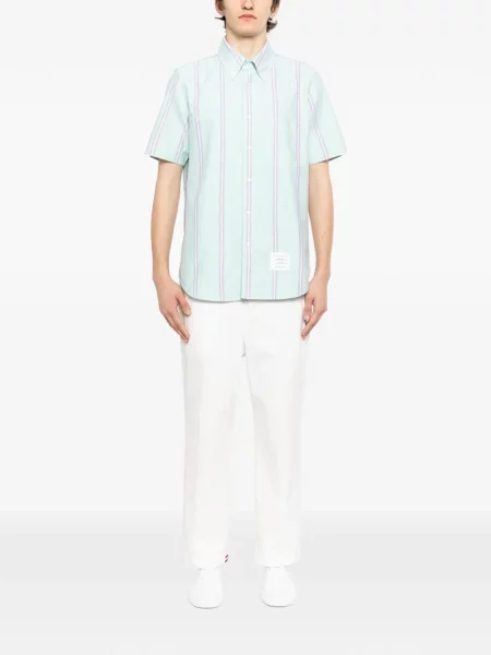 Cămașă Thom Browne cu dungi verde