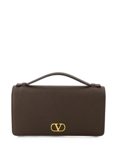 Geantă shopper Valentino Garavani maro