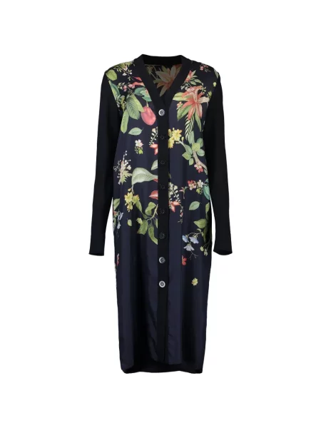 Cardigan Oscar De La Renta cu model floral albastru