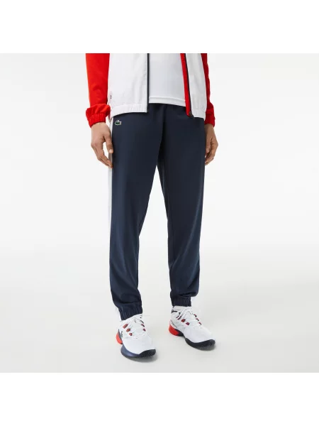 Lacoste Dres Daniil Medvedev Ze Stójką Z Blokadą Koloru Regular Fit czerwony
