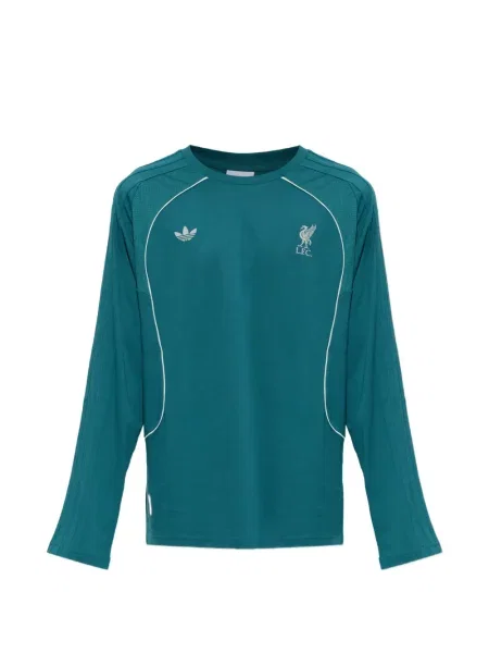 Tricou Adidas cu dungi cu volane din velur negru
