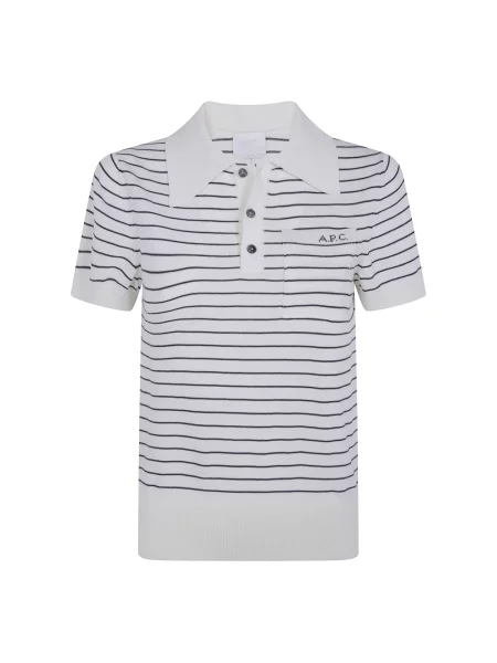 Koszulka polo A.p.c. biała