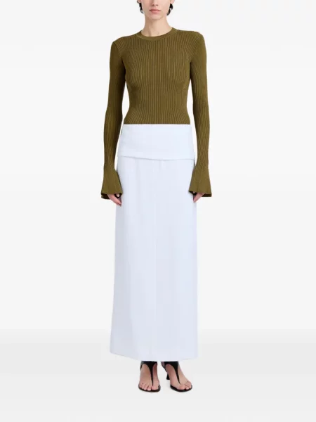 Top Proenza Schouler de mătase verde