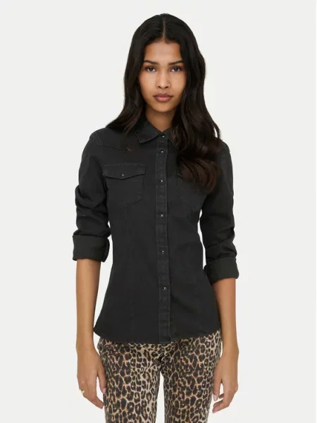 ONLY Koszula jeansowa Sasia czarny