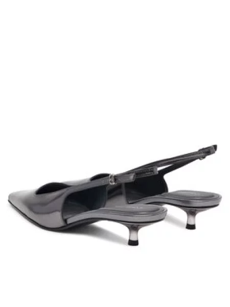 Calvin Klein Bateliai Kitten Heel Pump Sling Mirr Lth Sidabrinė