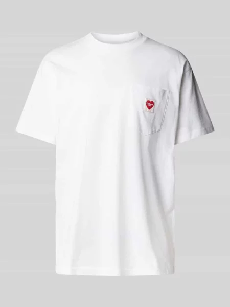 T-shirt z brustaszą i naszywką z logo Carhartt Work In Progress biała