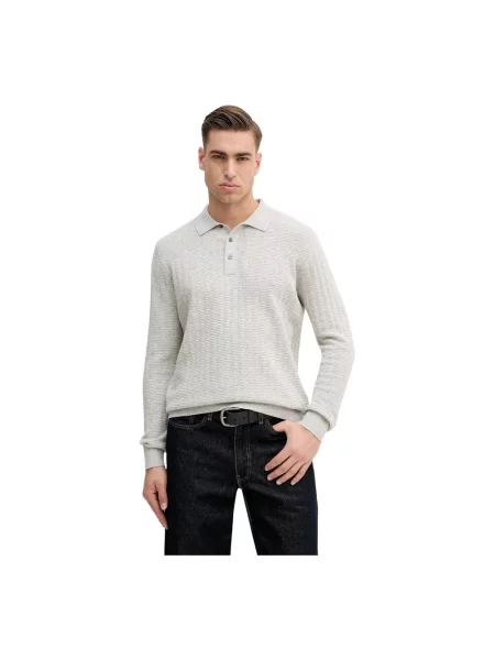 Barbour sweter z dodatkiem wełny Smeaton szary