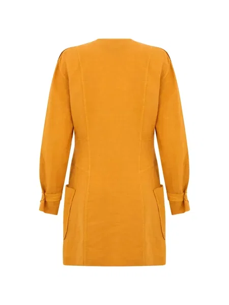 Lung rochie mini Alberta Ferretti cu broderie galben