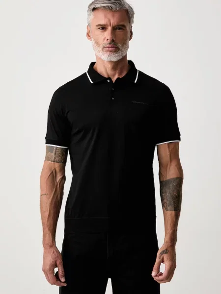 Tricou polo Karl Lagerfeld negru