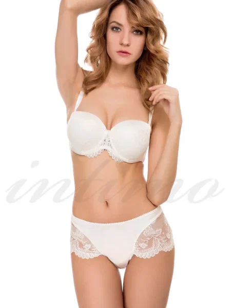 Комплект белья: бюстгальтер с уплотнённой чашкой и трусики слип чорні