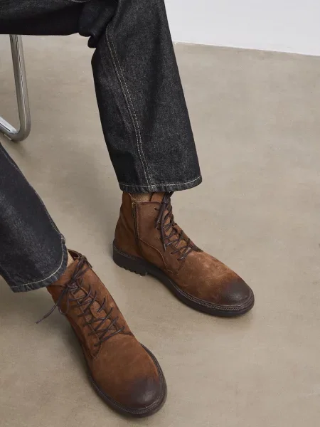 Botine Medicine din piele maro