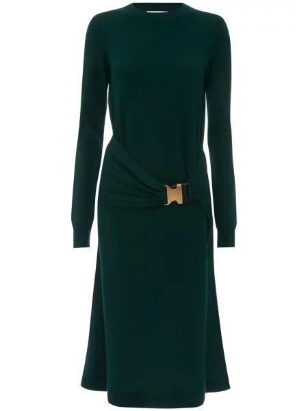 Rochie midi Jw Anderson cu cataramă până la genunchi de costum verde