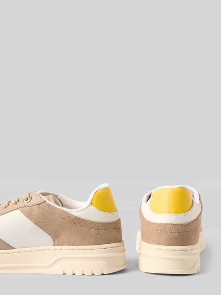Buty Tommy Hilfiger Sporty Cupsole Tumbled Leather costal taupe/ecru/yellow białe