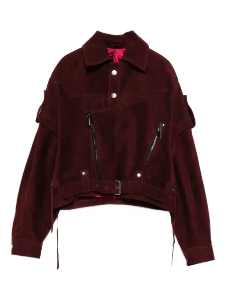 Kurtka Manokhi zamszowa czerwona