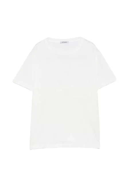 Tricou Parlor cu aplicații din dantelă alb
