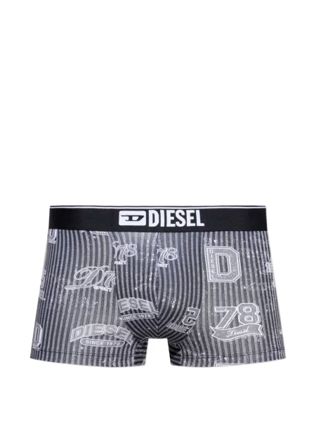 Boxeri Diesel cu dungi cu imagine gri