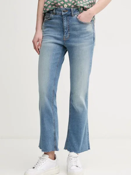 United Colors of Benetton jeansy high waist niebieskie