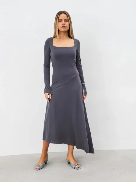 Сукня міді Romashka Обрій віскоза/нейлон сірий