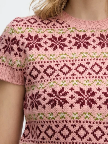 Шерстяной свитер United Colors Of Benetton розовый