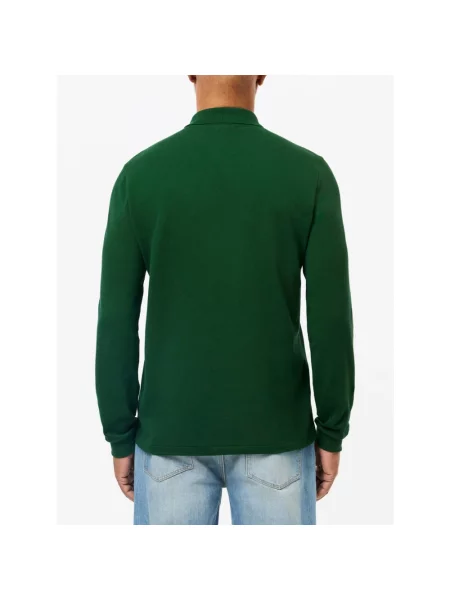 Lacoste longsleeve gładki zielony