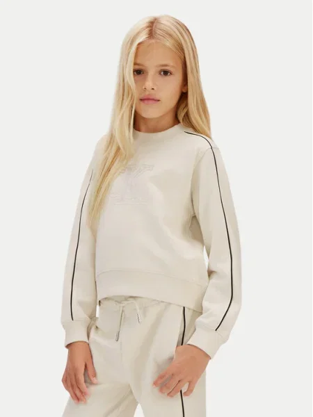 Calvin Klein Jeans Trening Co Terry Piping Écru