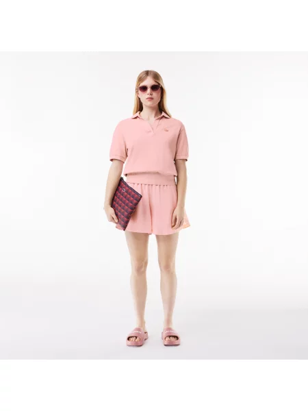 Lacoste Lejące Szorty Z Lyocellu niebieskie