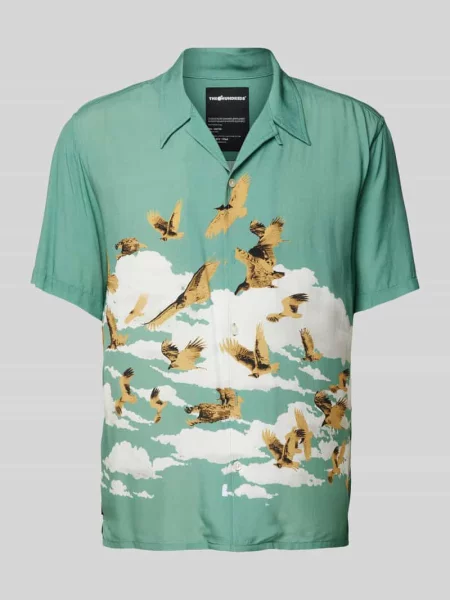 Koszula casualowa z listwą guzikową model ‘VULTURE’ The Hundreds zielona