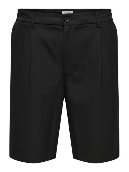 Only & Sons Шорти от плат Lou черен