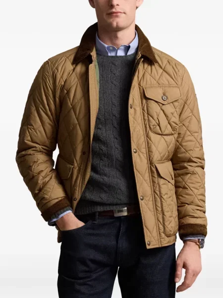 Krótka czapka z daszkiem Polo Ralph Lauren w jodełkę jednorzędowa niebieska