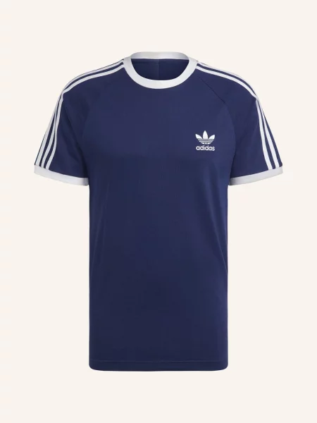 Pruhované krátký tričko Adidas Originals s krátkými rukávy modré