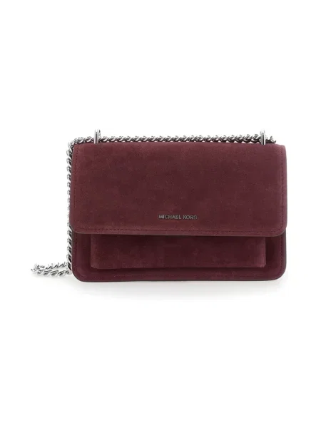 Torebka Michael Kors zamszowa z logo czerwona