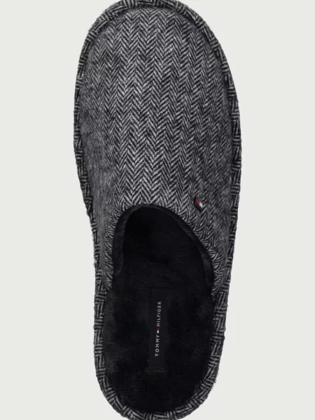 Tommy Hilfiger пантофи мъжки HERRINGBONE HOUSE SHOE сиво
